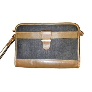 Men's Dunhill Black and Brown Leather Travel Bag